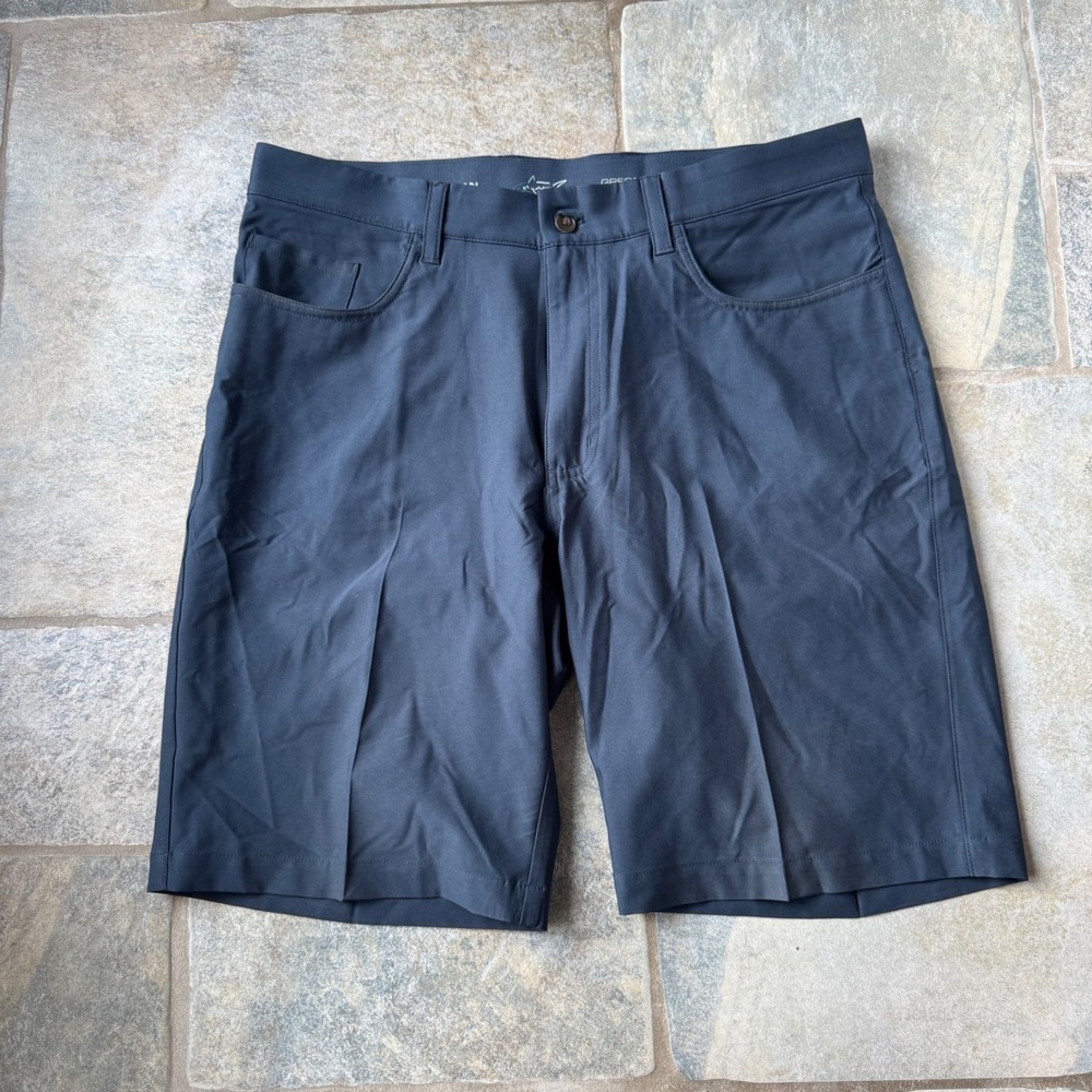 Greg Norman ML75 MicroLux Golf Shorts Navy – Performance Stretch, UPF 50+ - Picture 2 of 4